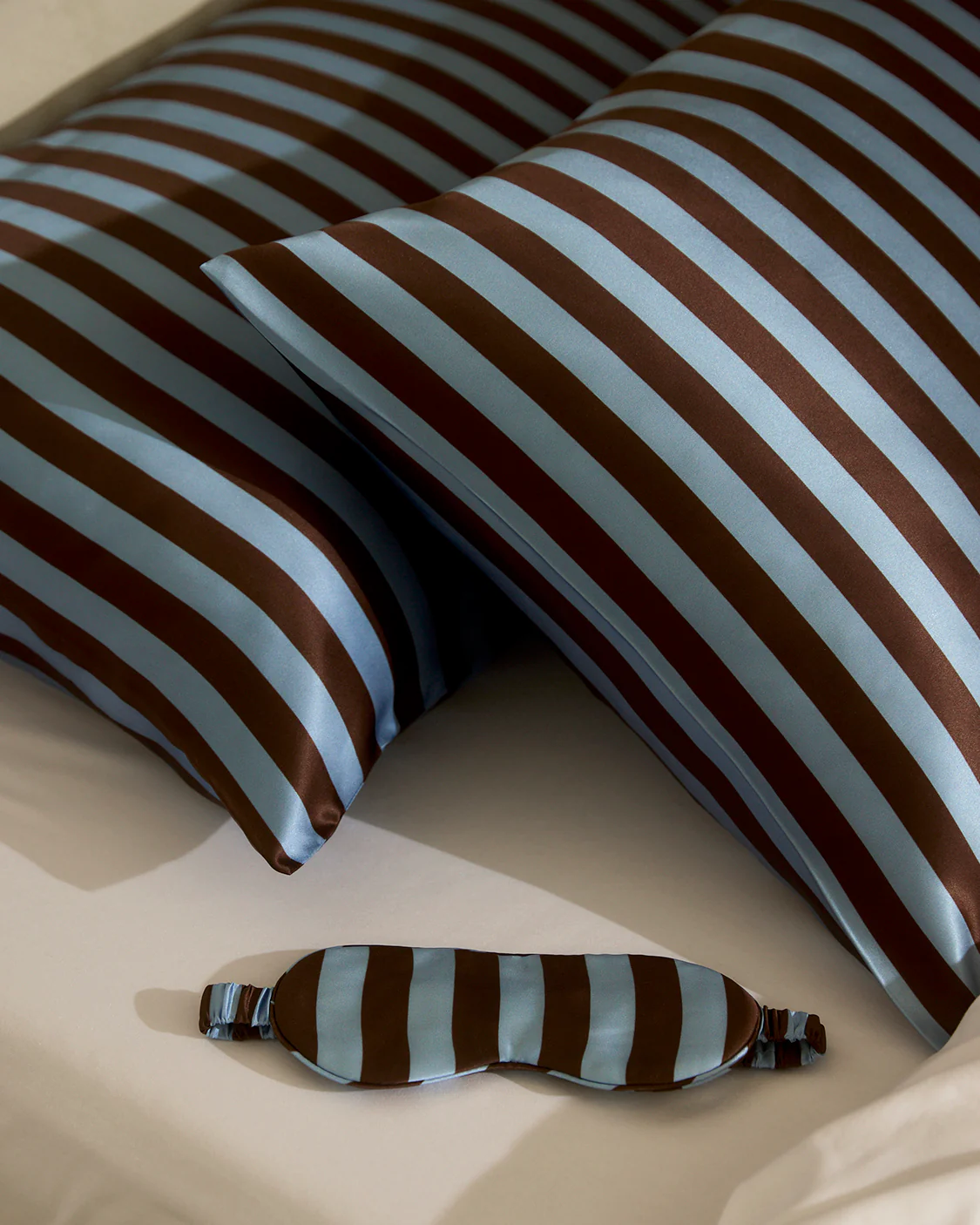 Silk Eyemask - Iced Chocolate Stripes - Image 4