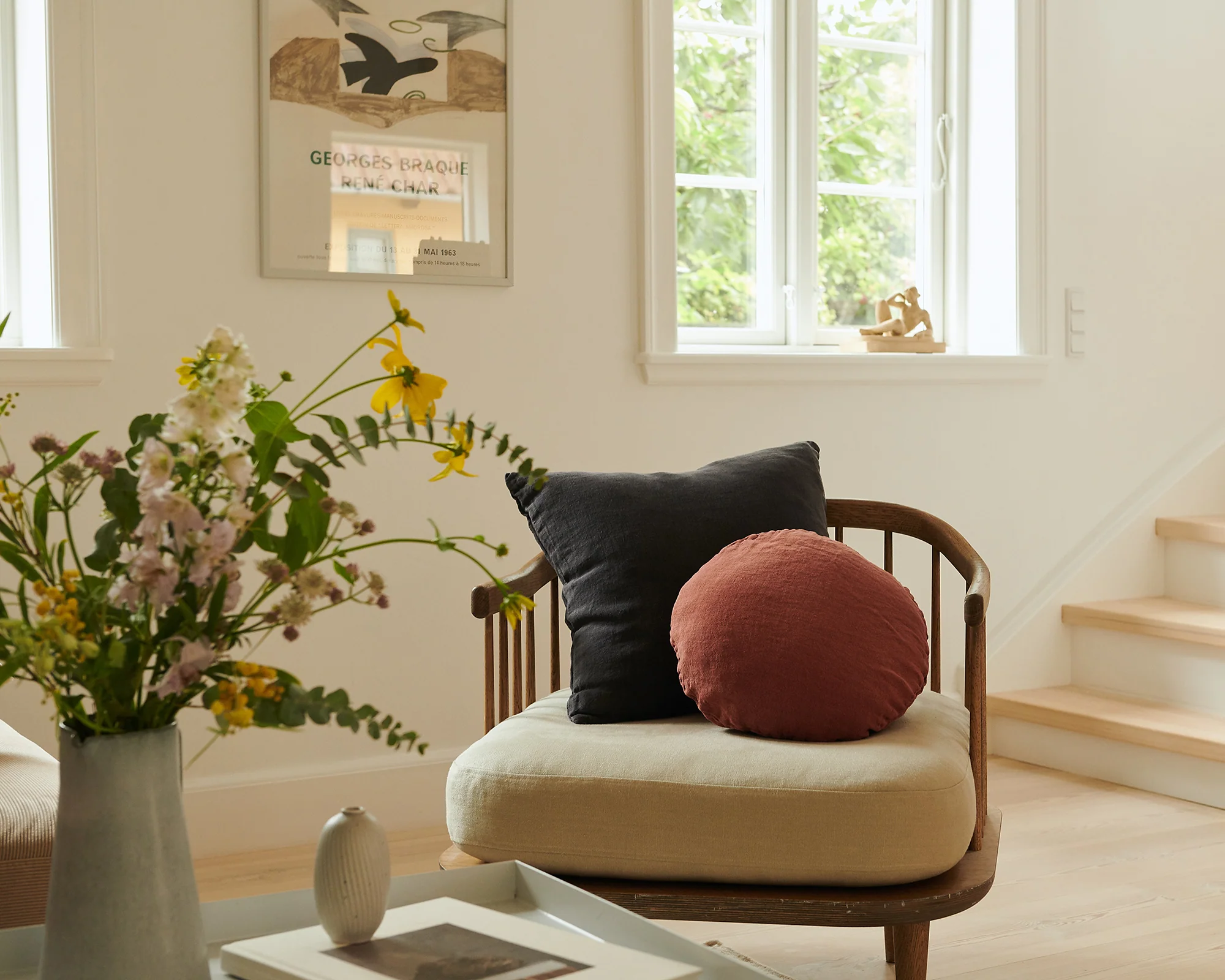 Essential Linen - Charcoal Cushion - Image 2