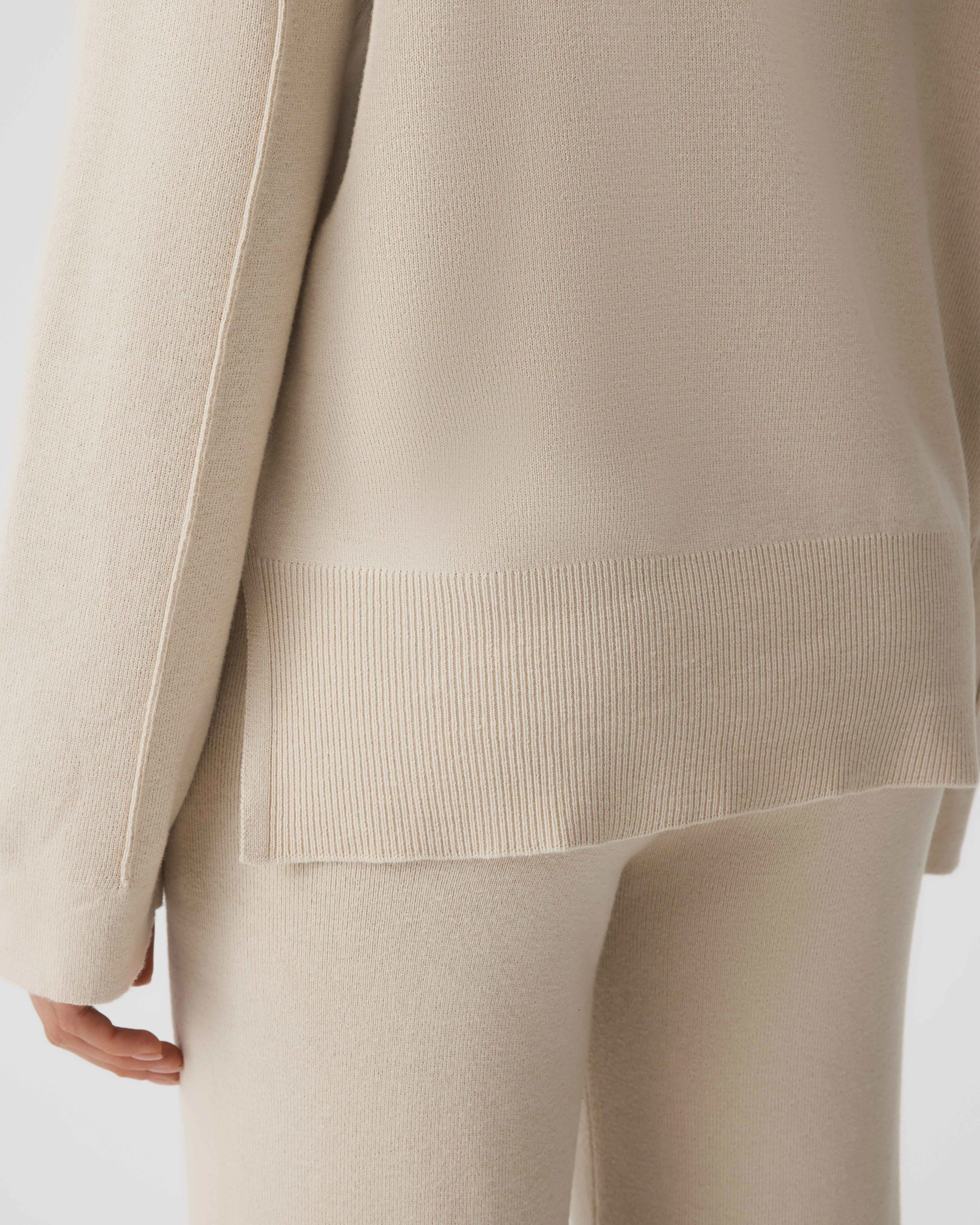 Cotton Cashmere Sweater - Cloud - Image 4