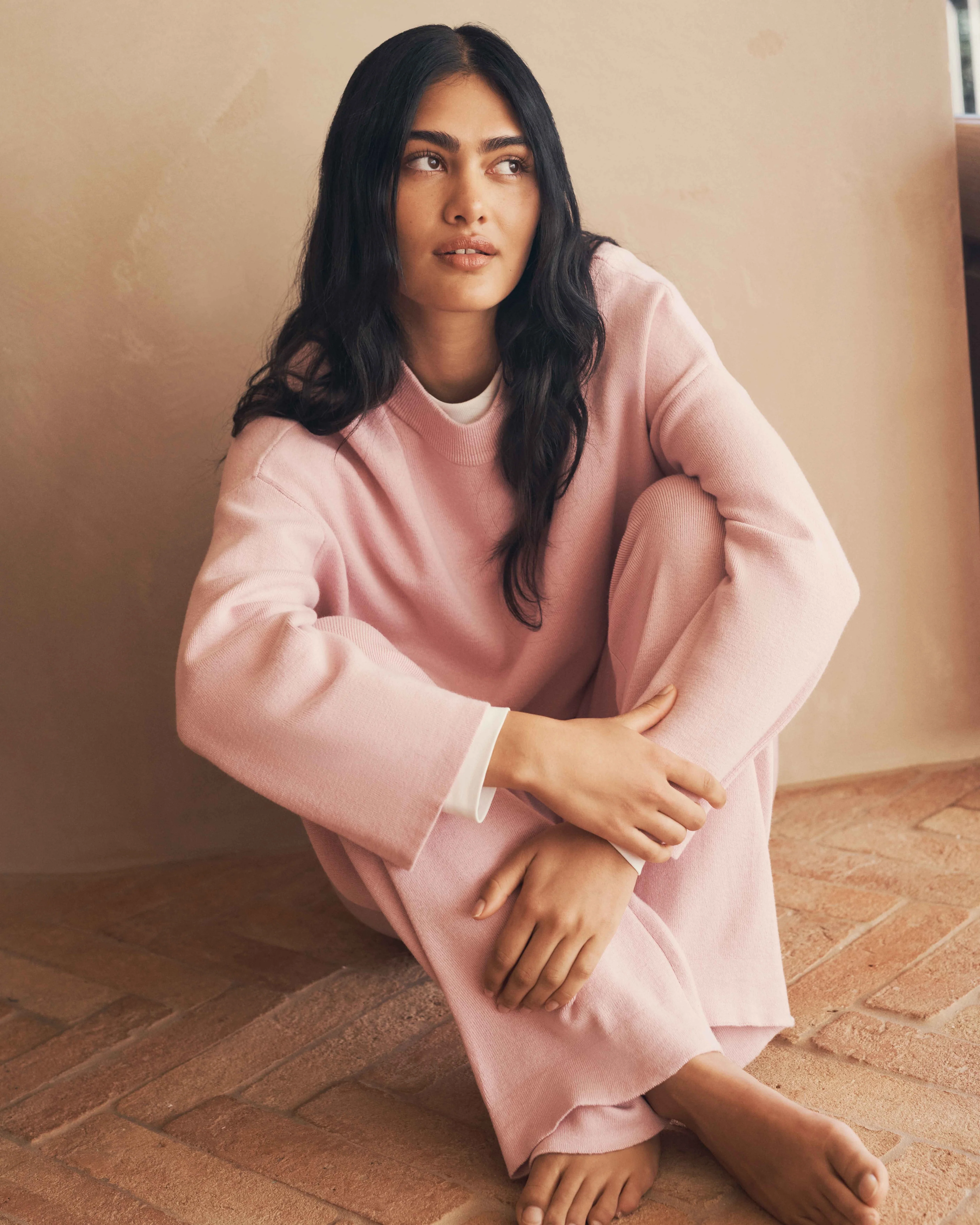 Cotton Cashmere Sweater - Rose - Image 6