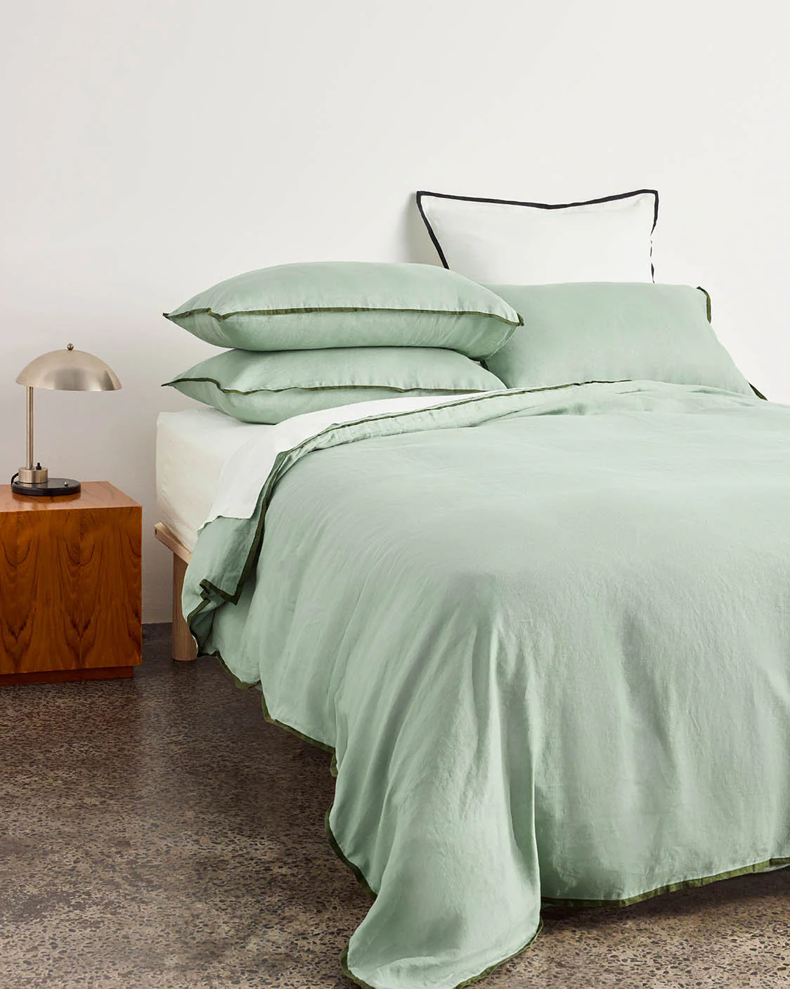 Linen European Pillowcase - Meringue - Image 3