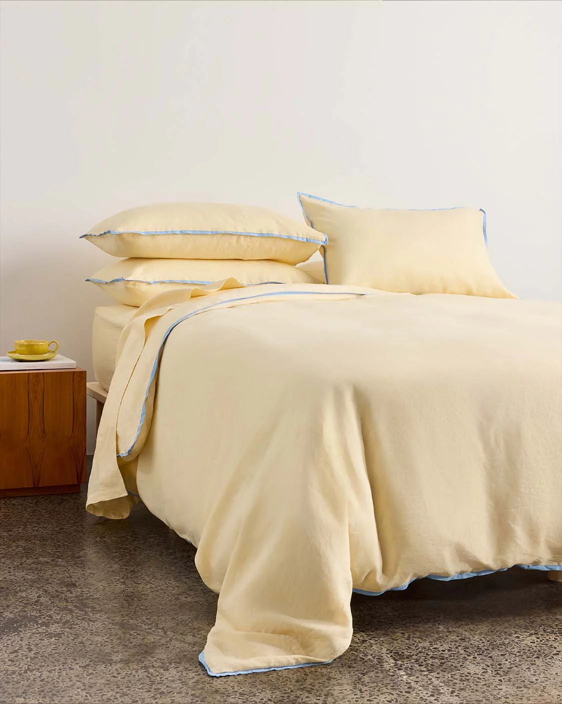 Linen Quilt Cover - Butter - Image 2