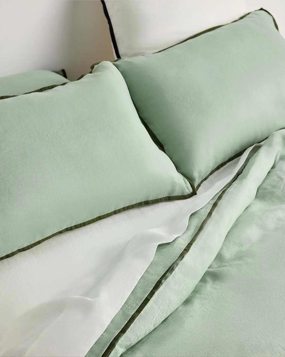 Linen Quilt Cover - Spearmint - Image 3