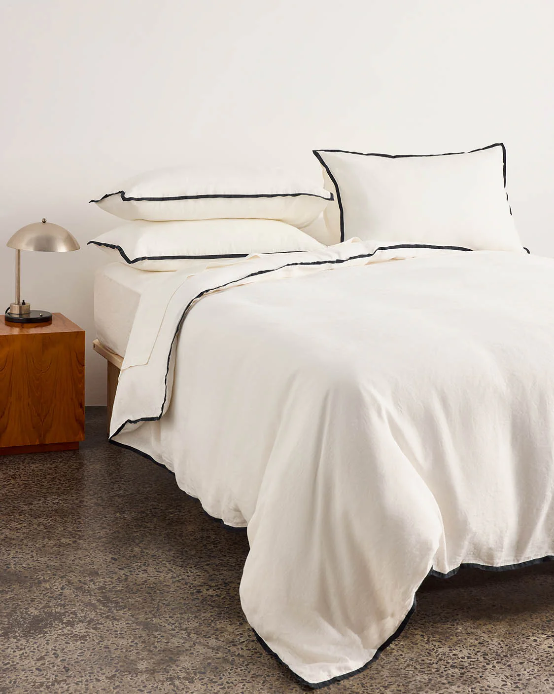Linen Quilt Cover - Meringue - Image 2