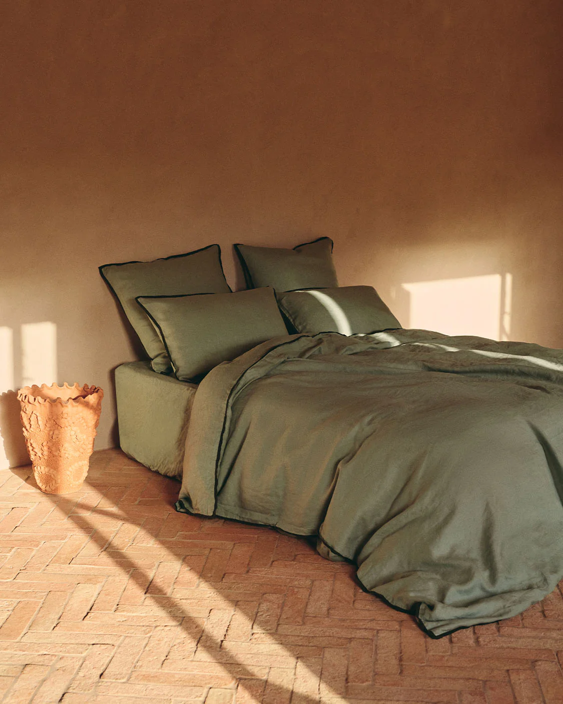 Linen Quilt Cover - Spearmint - Image 5