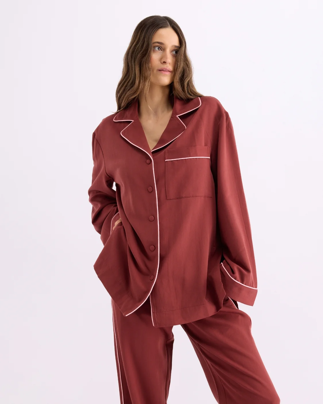 Long Sleeve Sleep Shirt - Rocky Road - Image 5