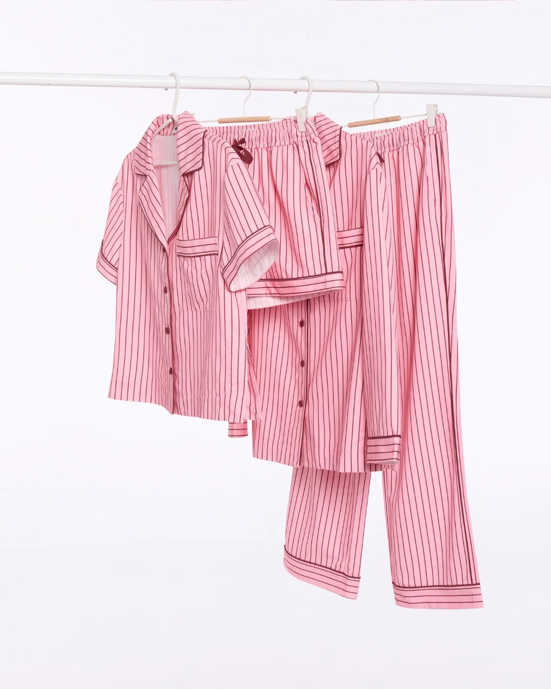 Long Sleeve Sleep Shirt - Rocky Road Stripes - Image 8