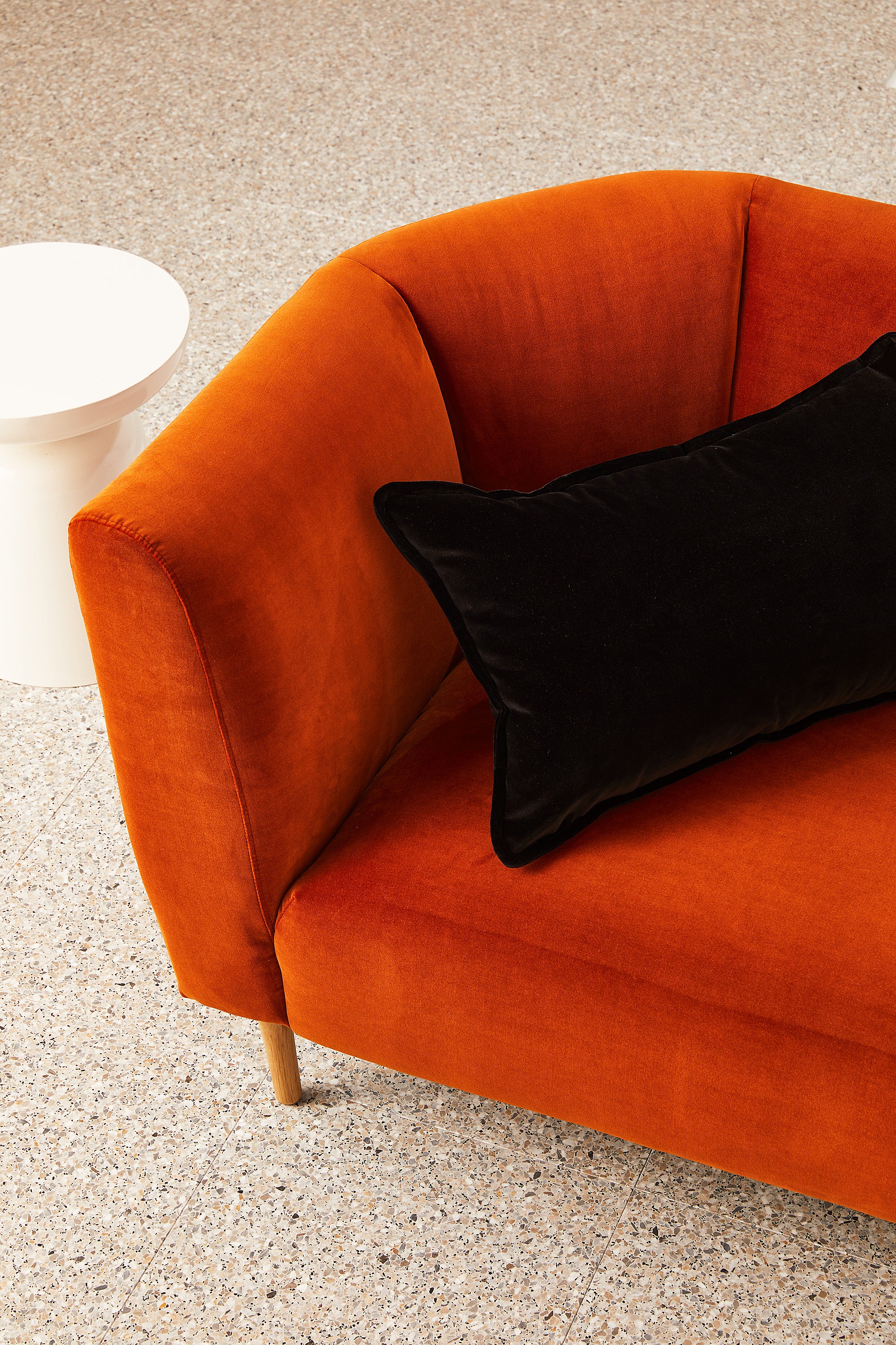Lumbar Velvet - Black Cat Cushion - Image 3