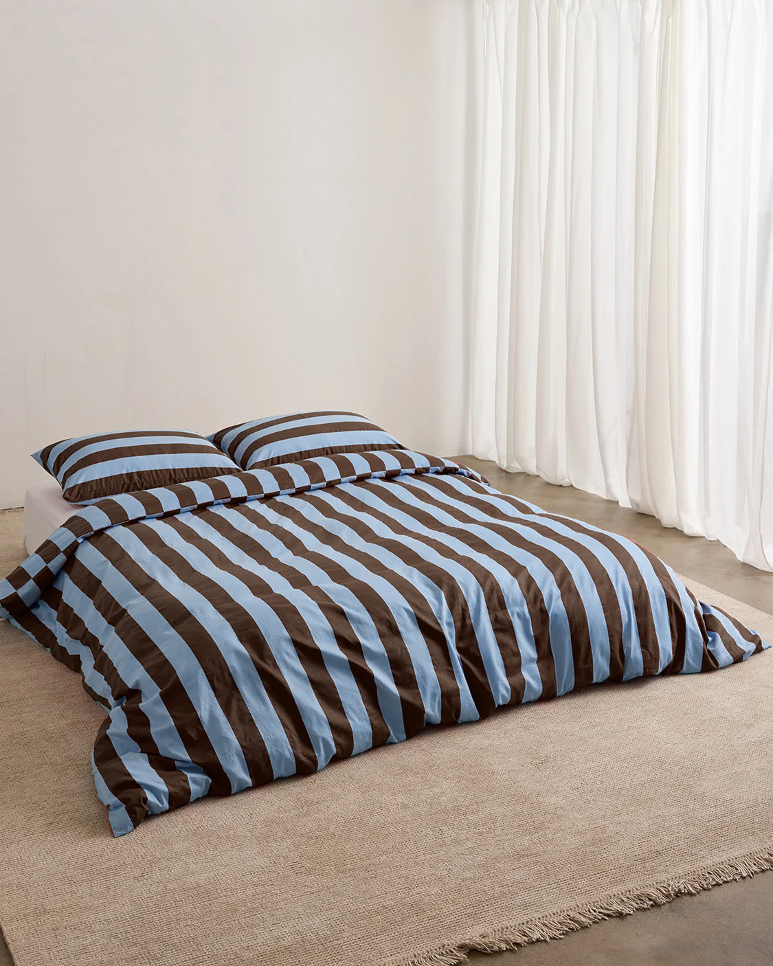 Pillowcase Pair - Iced Chocolate Stripes - Image 2