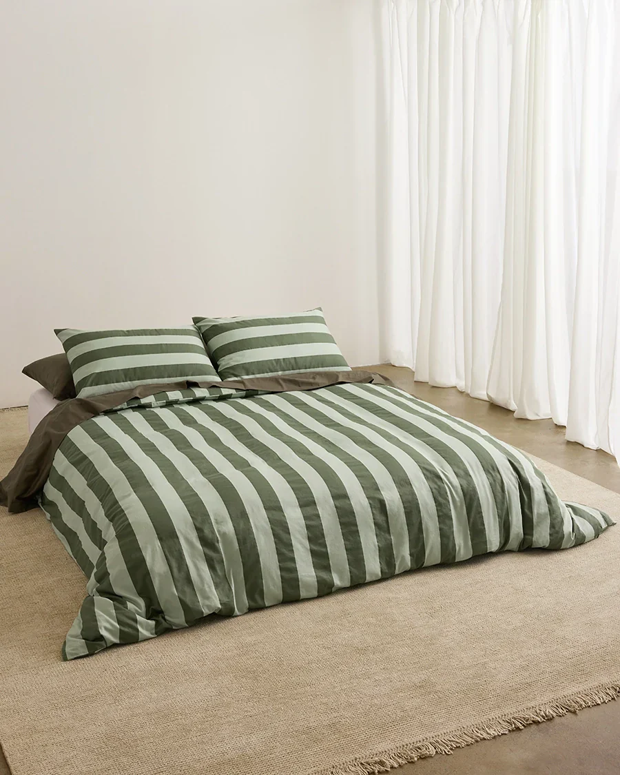 Pillowcase Pair - Wasabi Stripes - Image 5