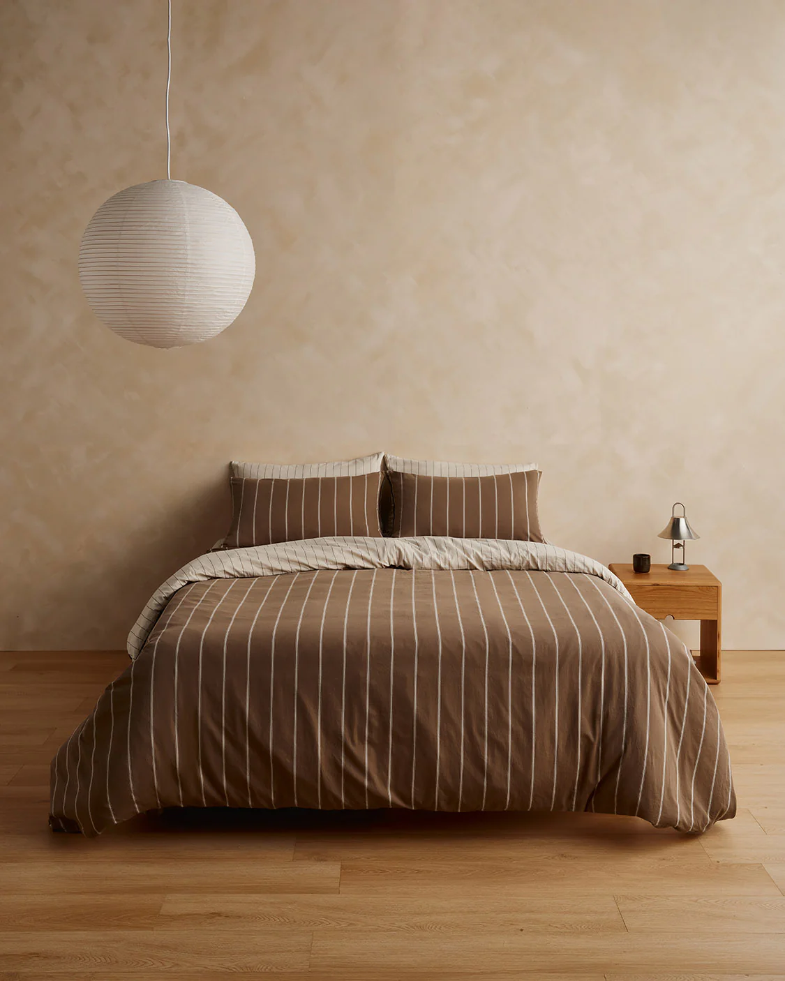 Quilt Cover - Caramel / Cream