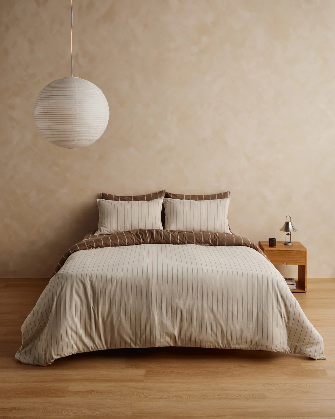 Quilt Cover - Caramel / Cream - Image 3