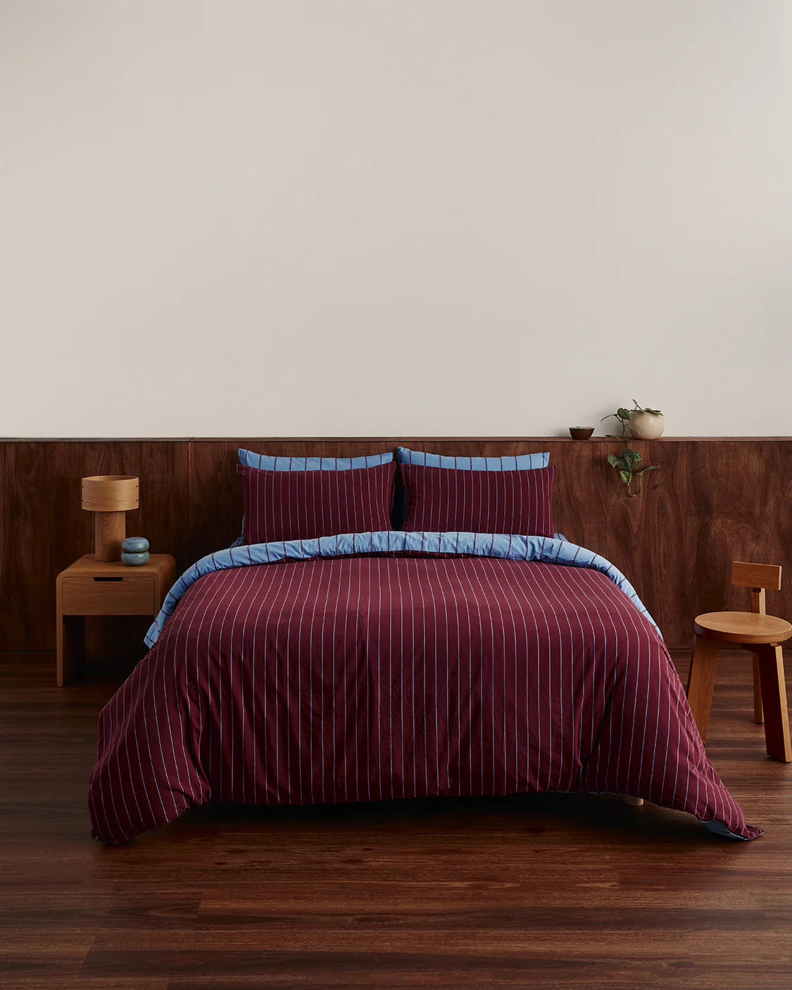 Quilt Cover - Oxford / Plum - Image 3