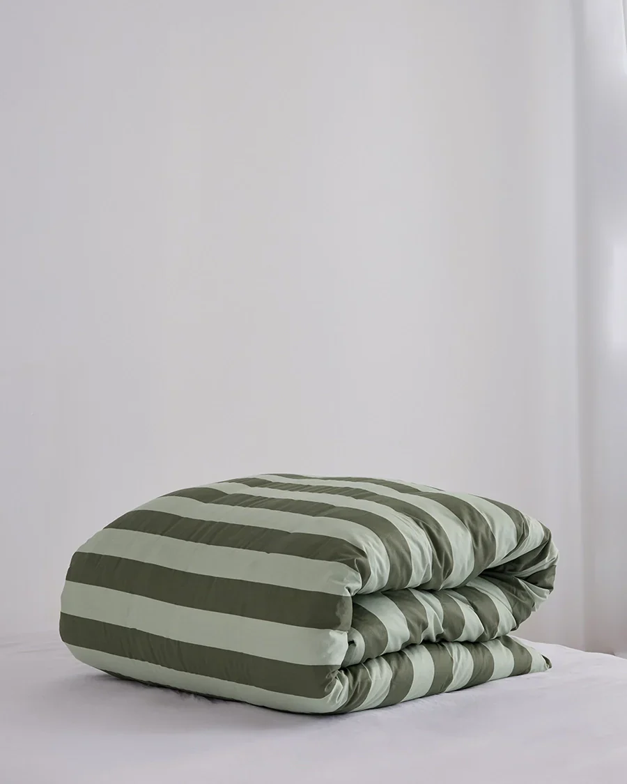Quilt Cover - Wasabi Stripes - Image 2