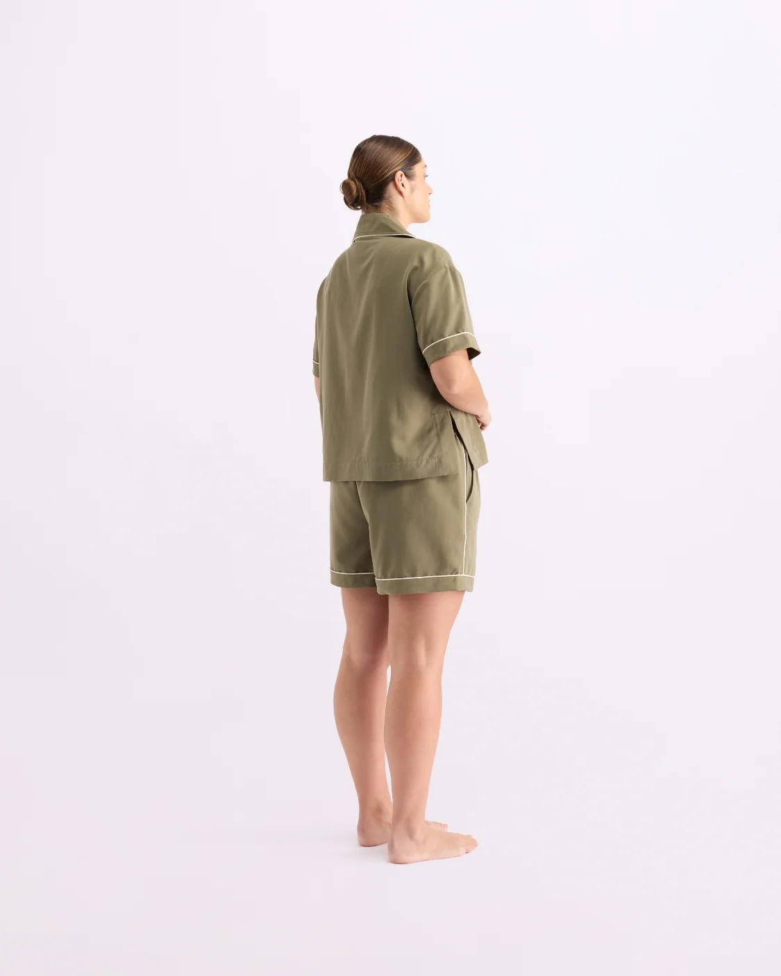 Short Sleeve Sleep Shirt - Matcha - Image 4