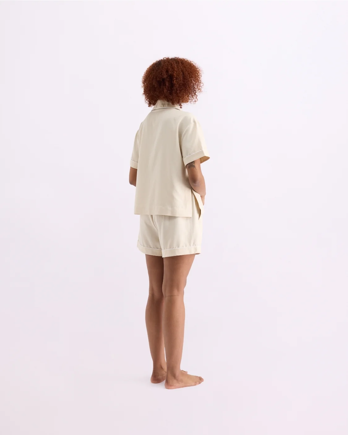 Short Sleeve Sleep Shirt - Milkshake - Image 4