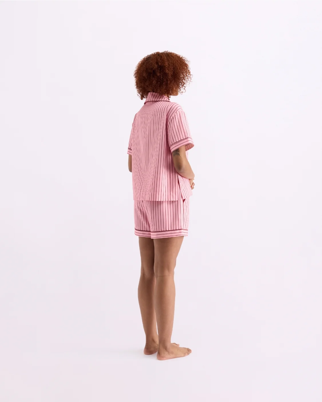 Short Sleeve Sleep Shirt - Rocky Road Stripes - Image 4
