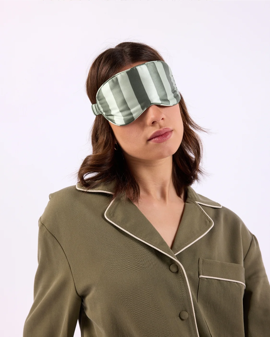 Silk Eyemask - Wasabi Stripes - Image 3
