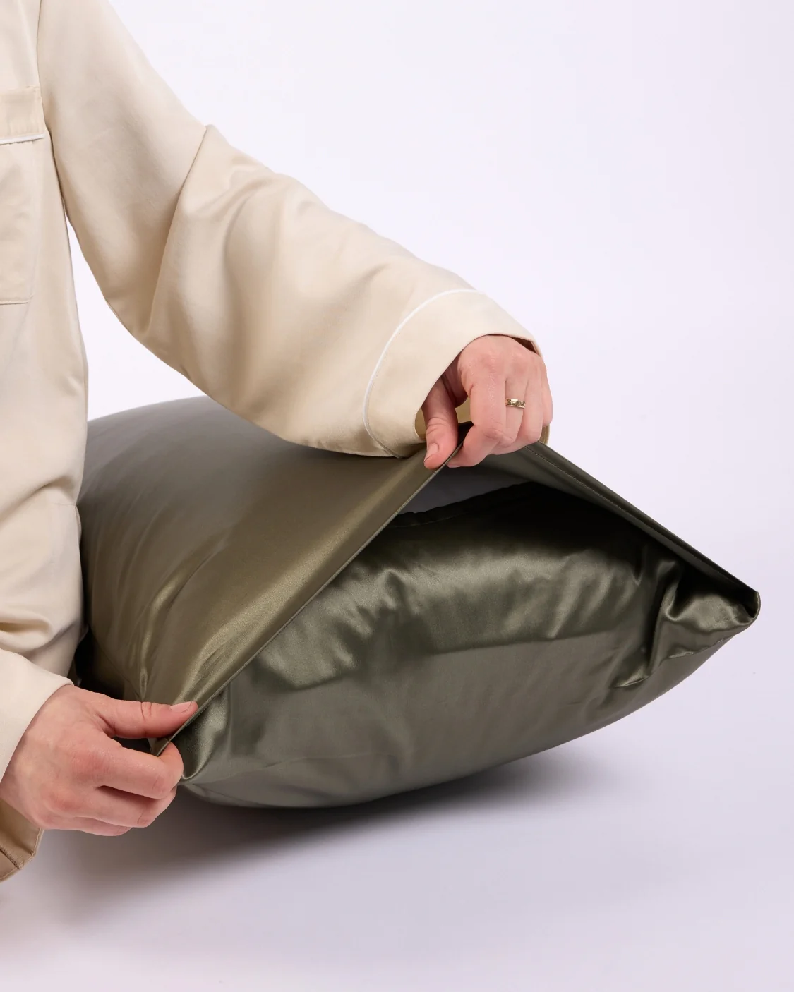 Silk Pillowcase - Sage - Image 3